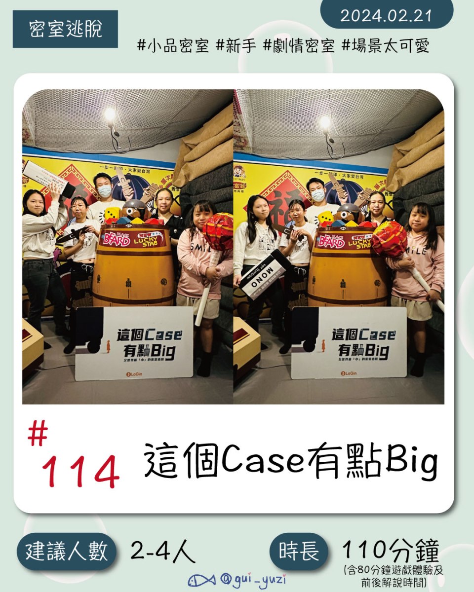 《這個Case有點Big》密室逃脫心得 封面
