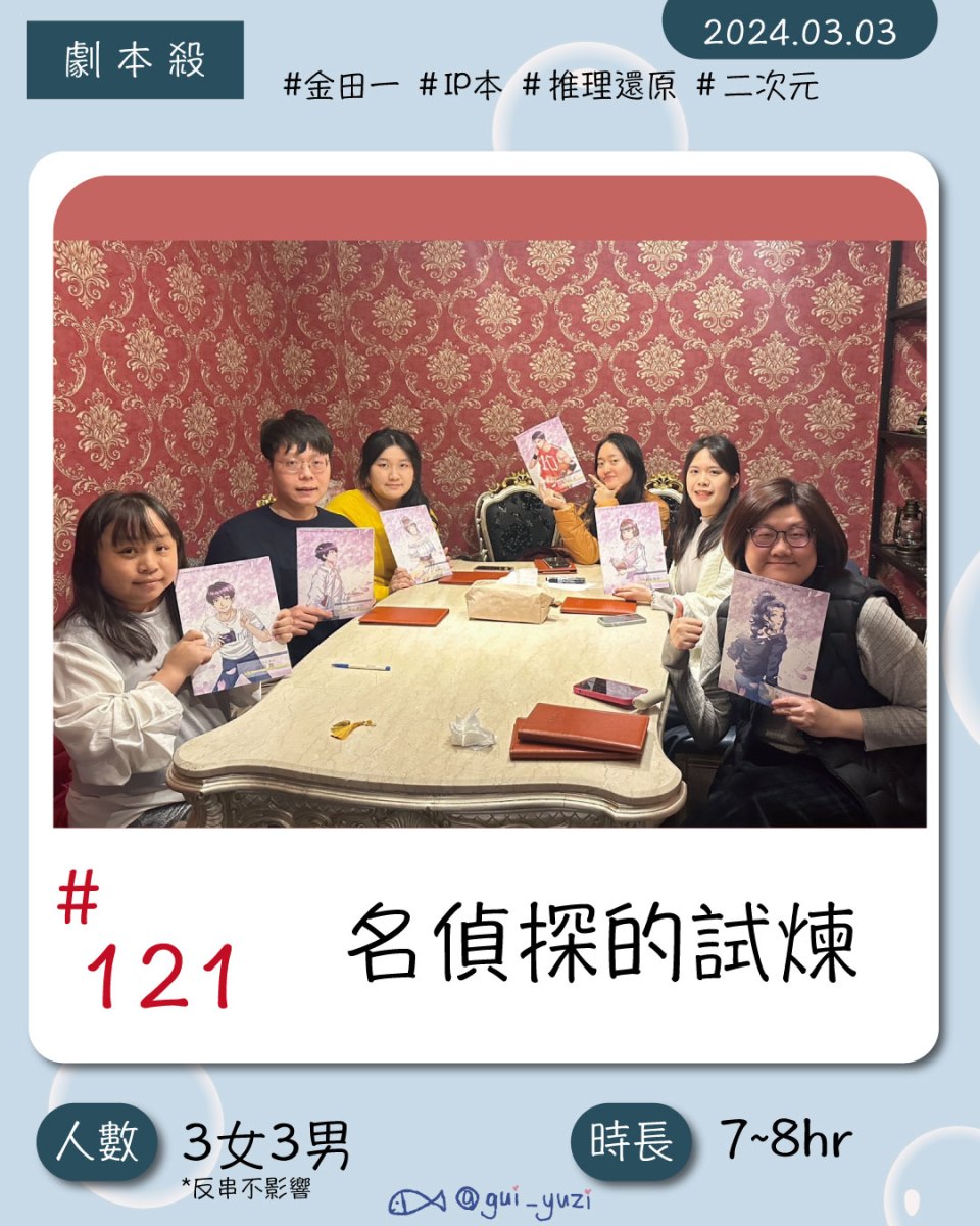 《名偵探的試煉》劇本殺心得 封面