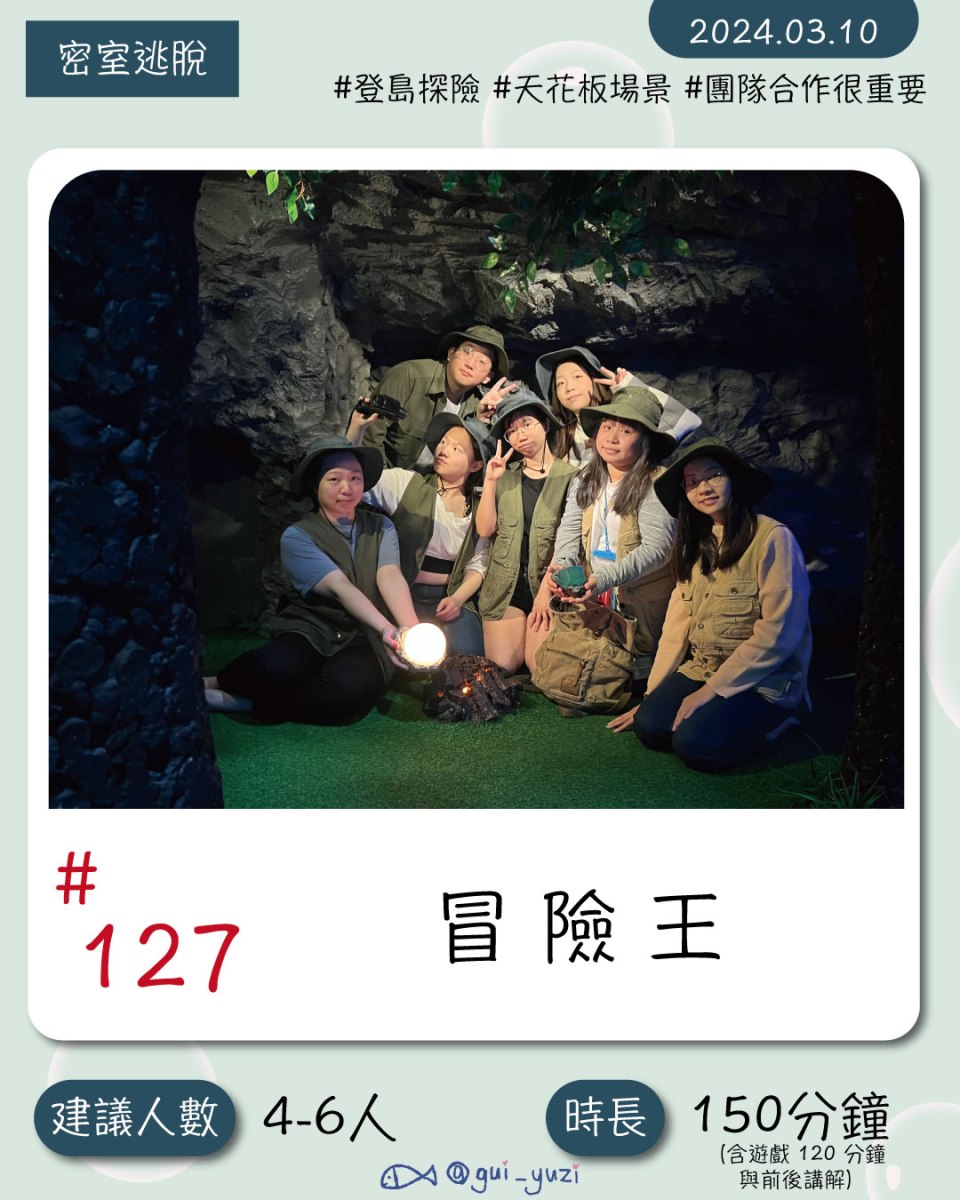 《冒險王》密室逃脫心得 封面