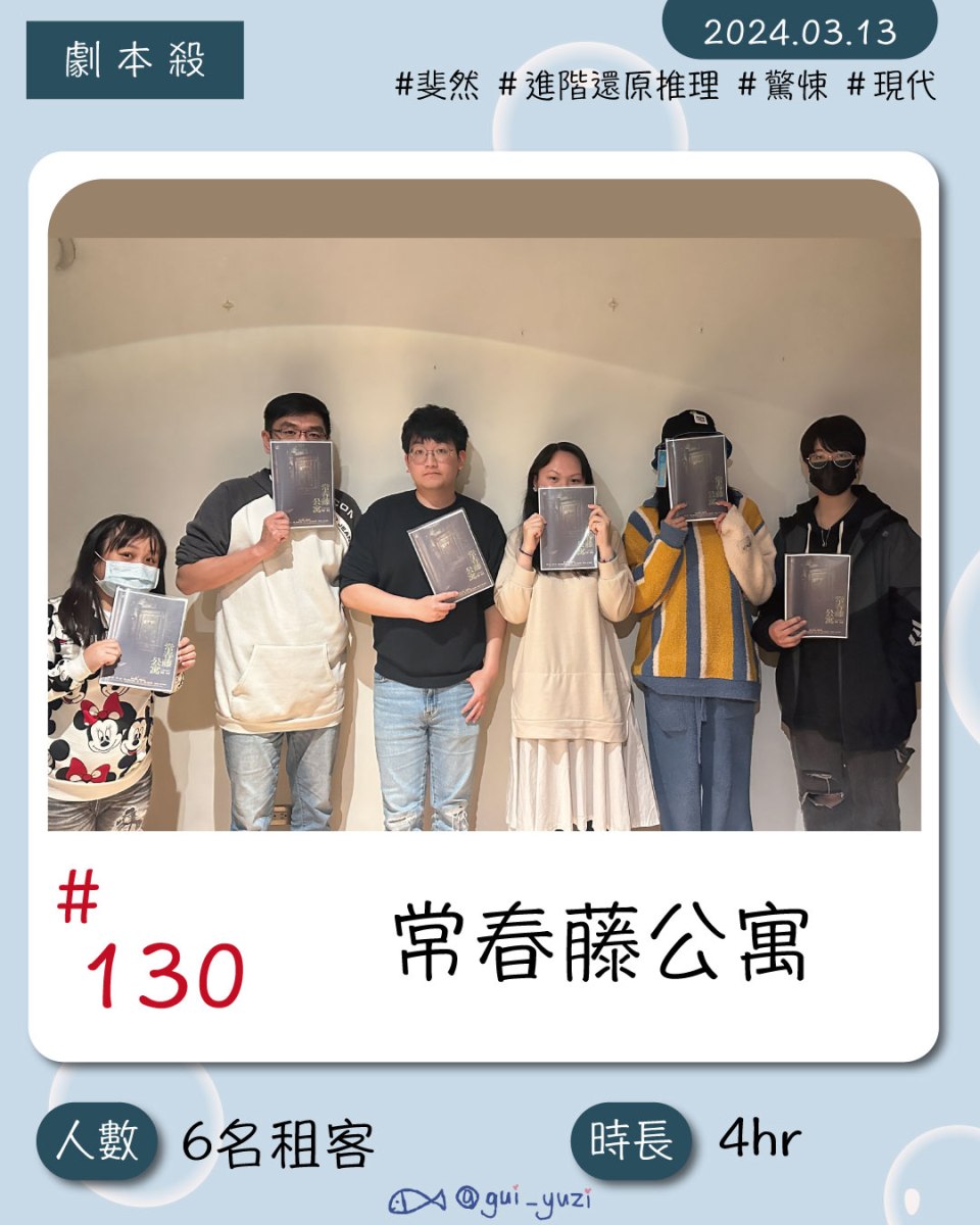 《常春藤公寓》劇本殺心得 封面