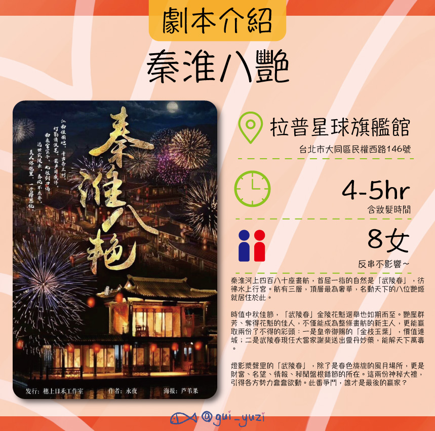 《秦淮八艷》劇本殺心得 主視覺