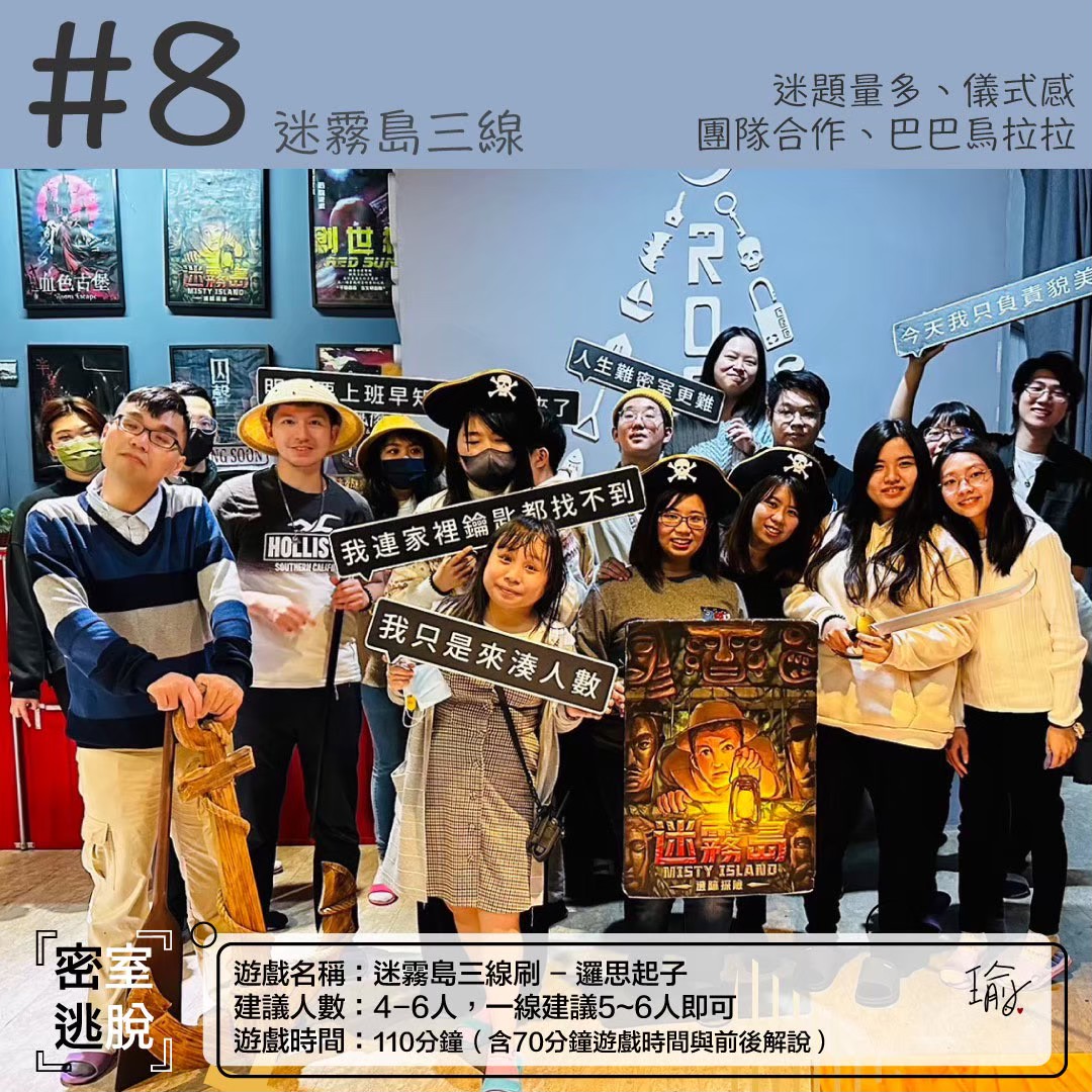 《迷霧島》三線全開多人密室逃脫心得 封面