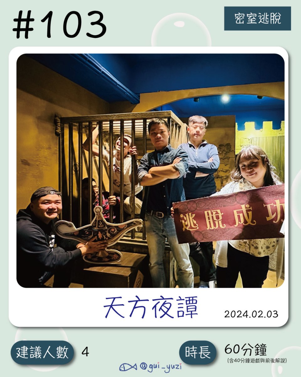 《天方夜譚》密室逃脫心得 封面