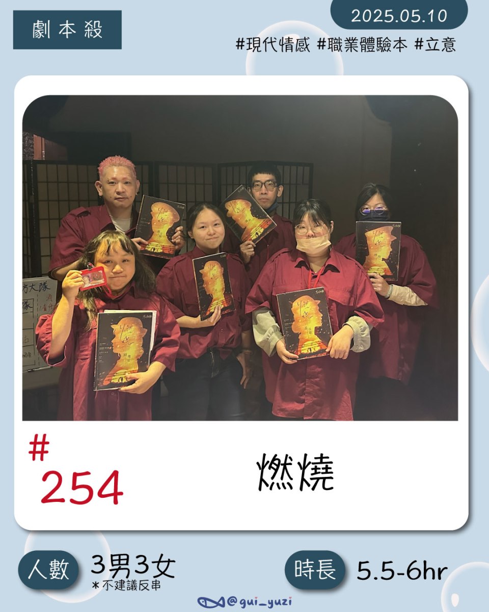 《燃燒》劇本殺心得 封面