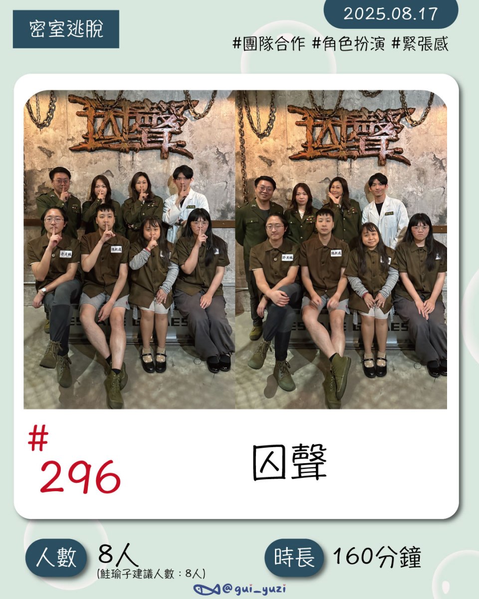 《囚聲》密室逃脫心得 封面